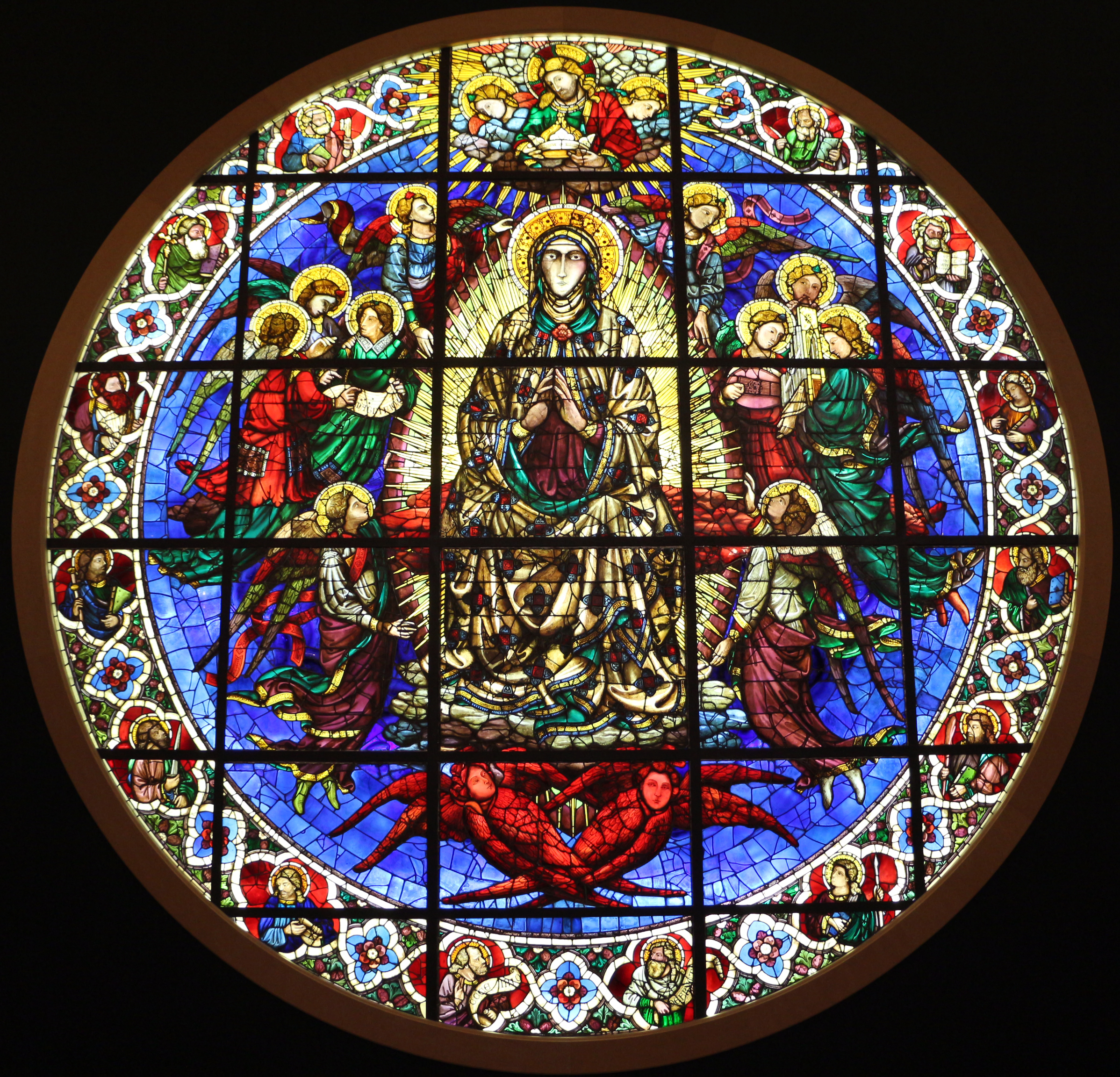 Santa Maria del Fiore, vetrata, Ghiberti, Assunta controfacciata