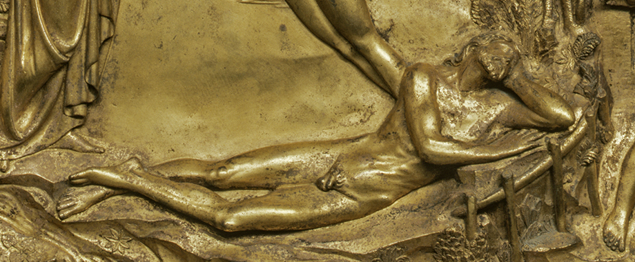 Creazione di Adamo Ghiberti Porta del Paradiso