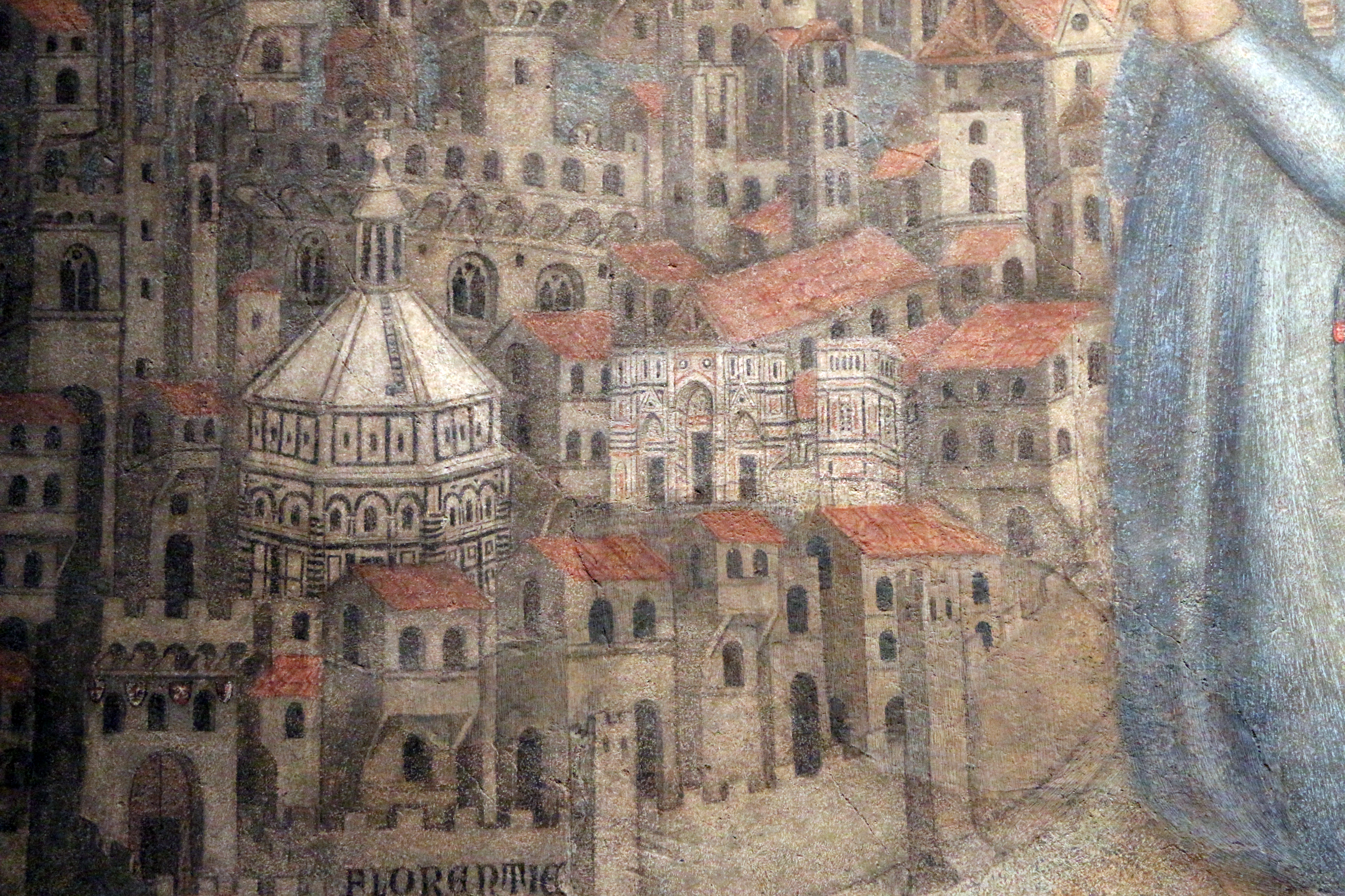 4. Bernardo_daddi,_madonna_della_misericordia,_con_più_antica_veduta_di_firenze,_1342,_06_vecchio_duomo