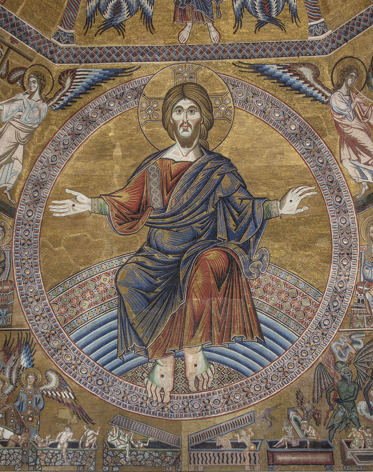 Baptistery mosaics, Last Judgment - Christ the Judge