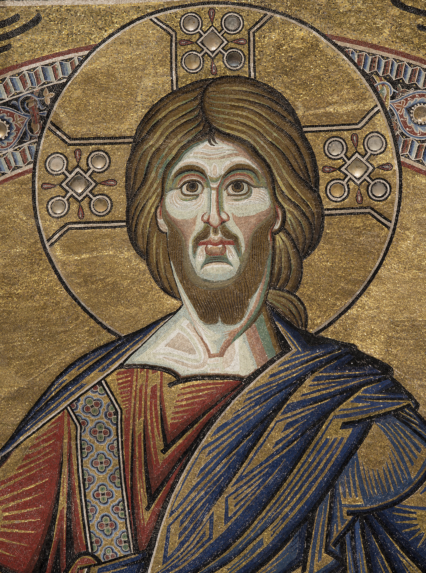 Mosaici del Battistero, dettaglio del Cristo Giudice 