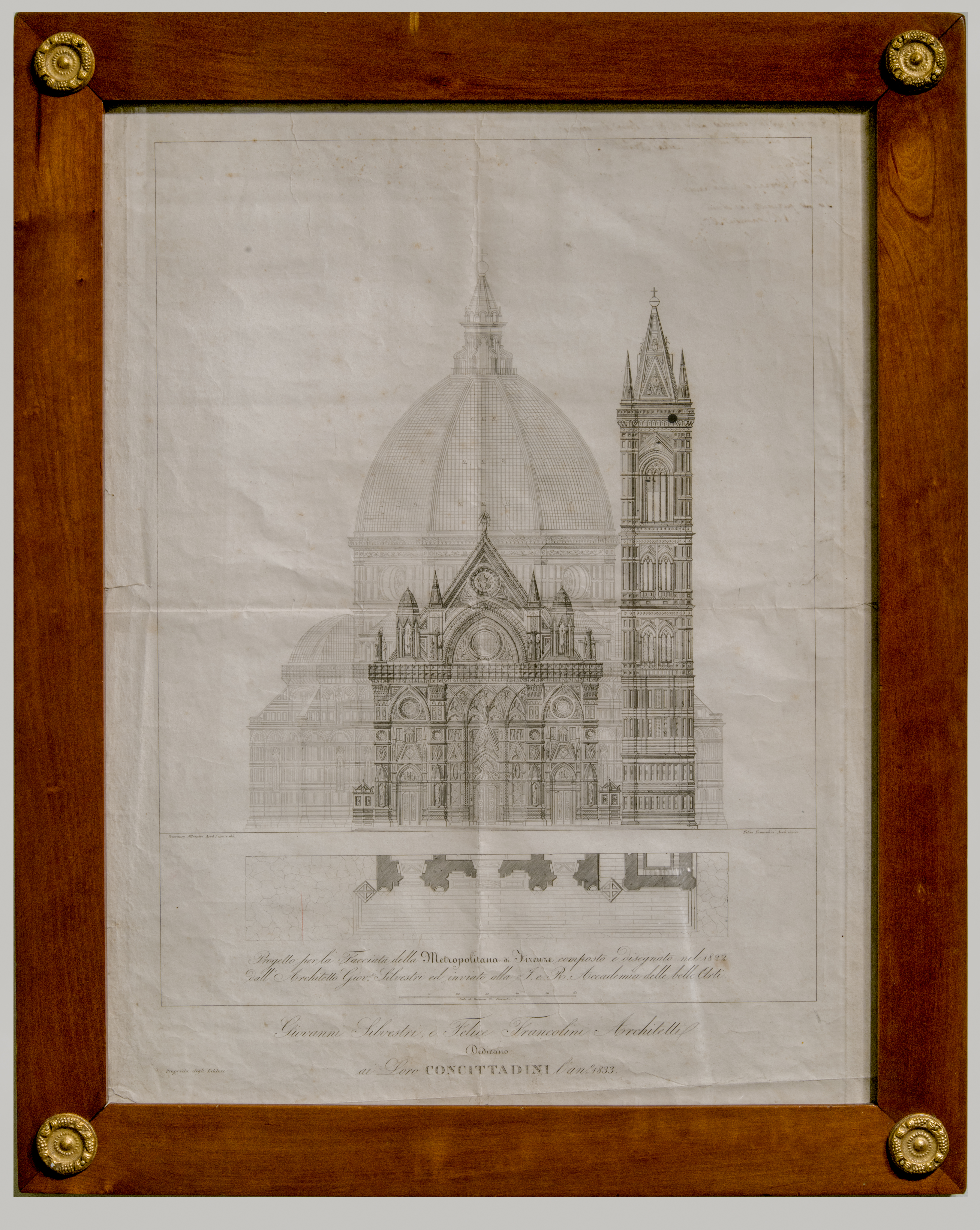 Progetto per la facciata, Silvestri e Francolini, 1833, inv. 2005 n-¦ 803_AQN1722