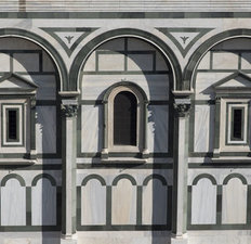 Baptistery, detail of the facade