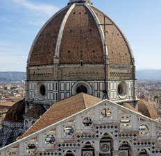 Dome of the Duomo seen from the front