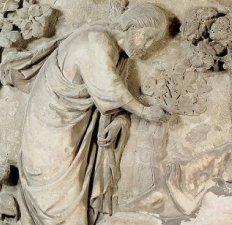 Andrea Pisano, Creazione di Adamo, formella del Campanile, Museo dell'Opera del Duomo